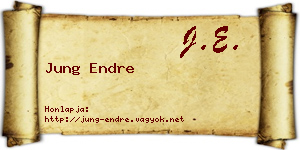 Jung Endre névjegykártya