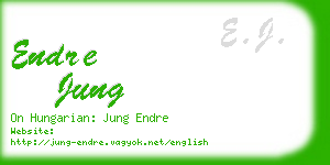 endre jung business card
